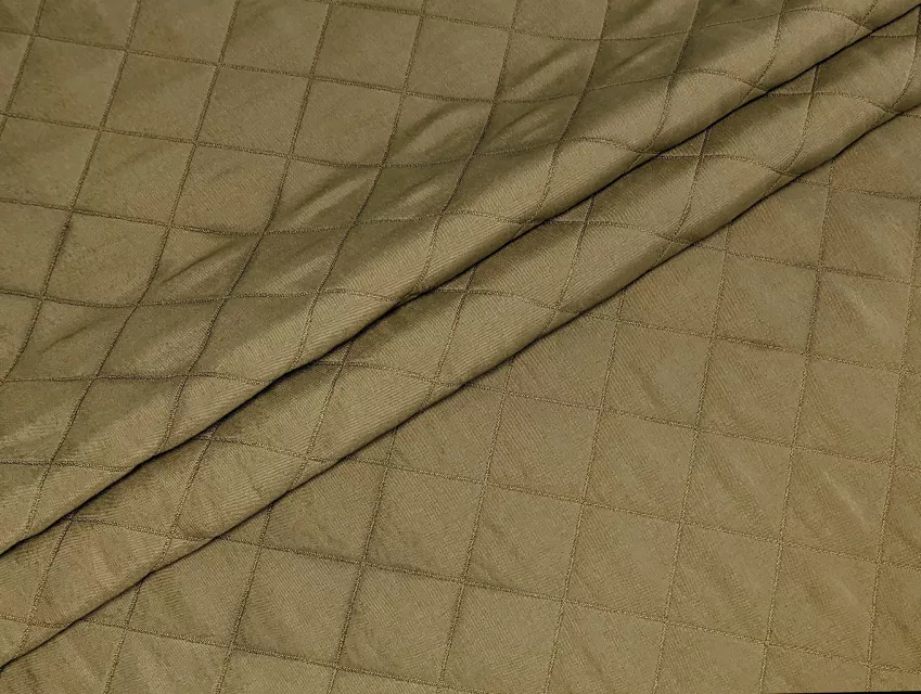 Строчена плащівка Луї квадрати, хакі - фото 1 - інтернет-магазин tkani-atlas.com.ua