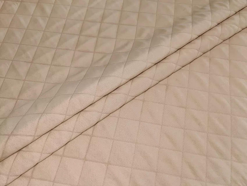 Строчена плащівка Луї квадрати, пудра - фото 1 - інтернет-магазин tkani-atlas.com.ua