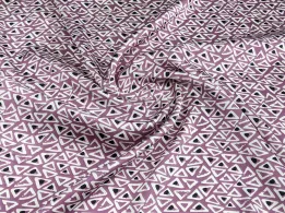 Шовк Армані дрібна геометрія, бузковий - інтернет-магазин tkani-atlas.com.ua