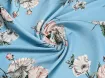 Шовк Армані весняний букет, блакитний - інтернет-магазин tkani-atlas.com.ua