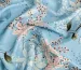Шелк Армани цветочное плетение, голубой - фото 4 - интернет-магазин tkani-atlas.com.ua