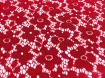 Гіпюр стрейчевий квітковий, червоний - інтернет-магазин tkani-atlas.com.ua
