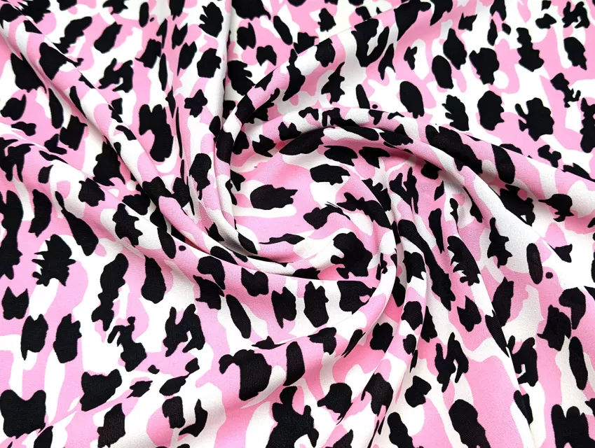 Шифон софт Грейс пятнистый, розовый - фото 1 - интернет-магазин tkani-atlas.com.ua