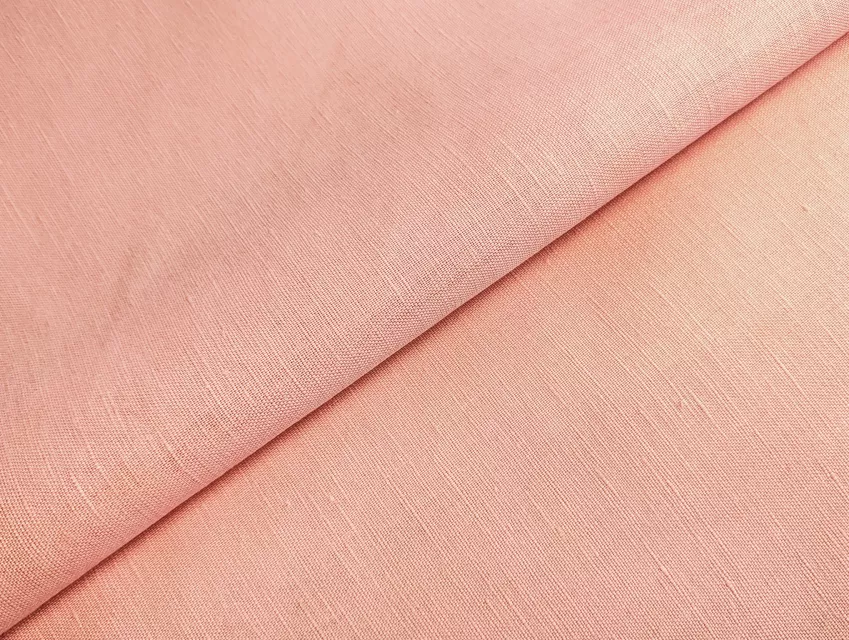 Льон котон сорочковий, персиковий - фото 1 - інтернет-магазин tkani-atlas.com.ua