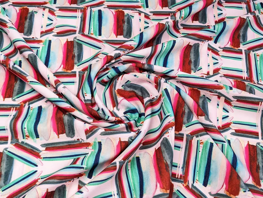 Софт принт геометрична мозаїка, різнокольоровий - фото 1 - інтернет-магазин tkani-atlas.com.ua