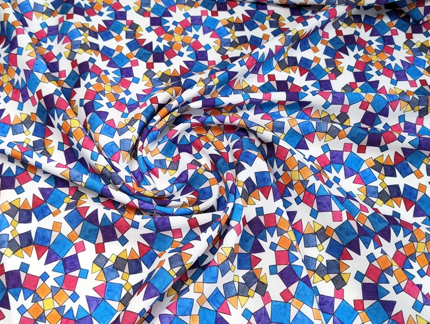 Софт принт мозаїка, різнокольоровий - фото 1 - інтернет-магазин tkani-atlas.com.ua