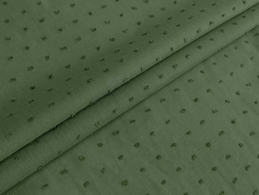 Батист  крапка, хакі - фото 1 - інтернет-магазин tkani-atlas.com.ua