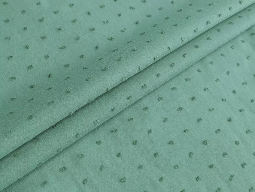 Батист  крапка, полин - фото 1 - інтернет-магазин tkani-atlas.com.ua