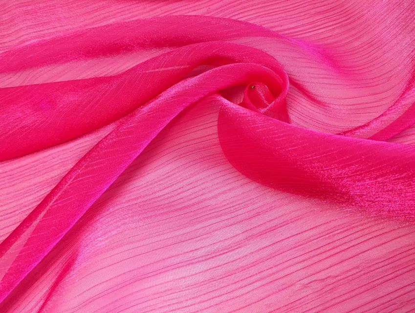 Органза креш, малиновий - фото 1 - інтернет-магазин tkani-atlas.com.ua