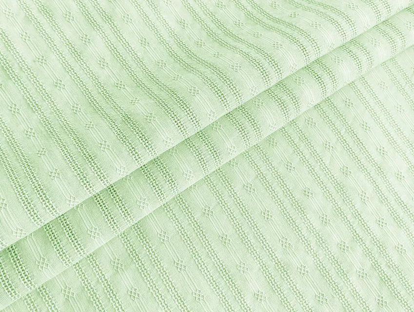 Котон прошва мережка, фісташковий - фото 1 - інтернет-магазин tkani-atlas.com.ua