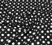 Американський креп малюнок мікс горошків, молочний на чорному - фото 1 - інтернет-магазин tkani-atlas.com.ua