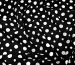 Американський креп малюнок мікс горошків, молочний на чорному - фото 3 - інтернет-магазин tkani-atlas.com.ua