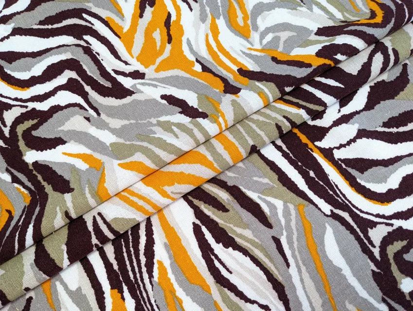 Лен с вискозой зебра, многоцветовой - фото 1 - интернет-магазин tkani-atlas.com.ua