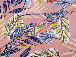 Льон з віскозою тропічний, рожевий - інтернет-магазин tkani-atlas.com.ua