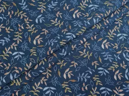 Льон з віскозою гілочка, синій джинсовий - інтернет-магазин tkani-atlas.com.ua