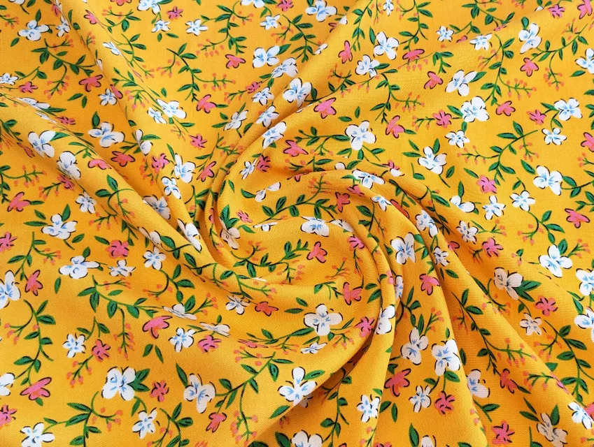 Штапель шовковистий гілочка, гірчиця - фото 1 - інтернет-магазин tkani-atlas.com.ua