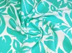 Штапель шовковистий велике листя, аквамарин - інтернет-магазин tkani-atlas.com.ua
