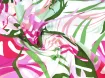 Штапель шелковистый пальмовые листья, розовый - интернет-магазин tkani-atlas.com.ua