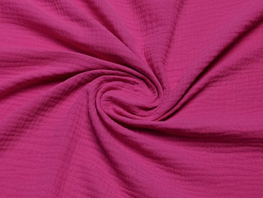 Муслін двошаровий, яскрава малина - фото 1 - інтернет-магазин tkani-atlas.com.ua