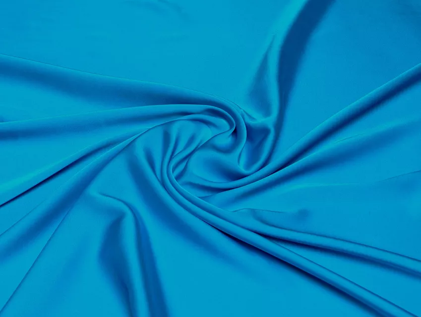 Шелк сатин, темный голубой - фото 1 - интернет-магазин tkani-atlas.com.ua