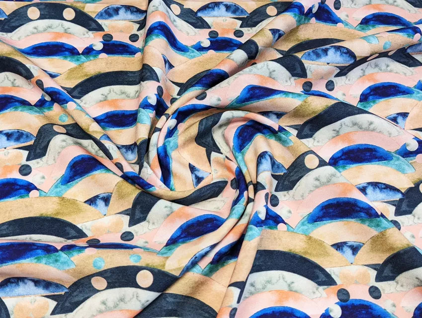 Софт принт геометрія оптиміста, різнокольоровий - фото 1 - інтернет-магазин tkani-atlas.com.ua