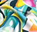 Шовк Армані акварель абстракції, бірюзово-блакитний - фото 2 - інтернет-магазин tkani-atlas.com.ua