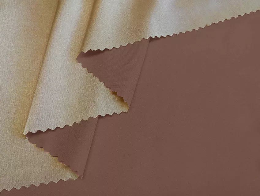 Шовк Армані двоколірний, бежевий з мідним - фото 1 - інтернет-магазин tkani-atlas.com.ua