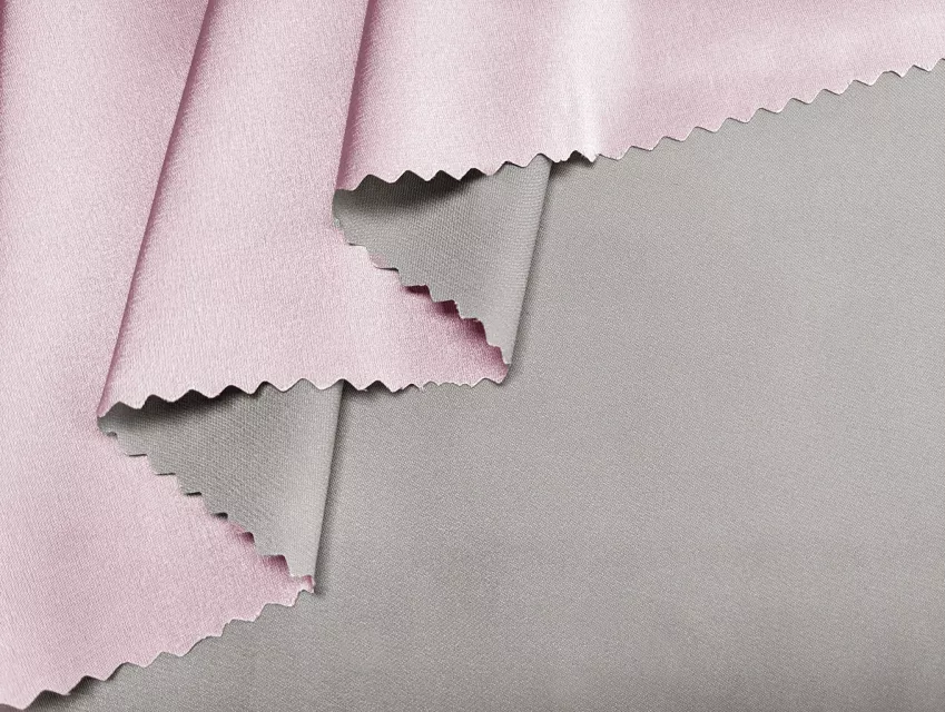 Шовк Армані двоколірний, ніжно-рожевий з сірим - фото 1 - інтернет-магазин tkani-atlas.com.ua