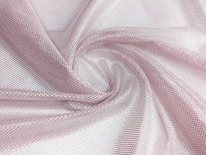 Сітка блиск осередки 1,5 мм, пудровий рожевий - фото 1 - інтернет-магазин tkani-atlas.com.ua