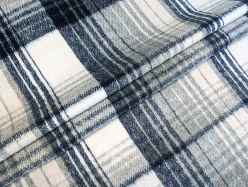 Костюмка Шенон велика клітинка, темно-синій з сірим - фото 1 - інтернет-магазин tkani-atlas.com.ua