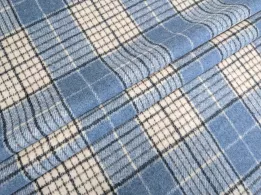 Костюмка Шенон клітинка, джинсовий - інтернет-магазин tkani-atlas.com.ua