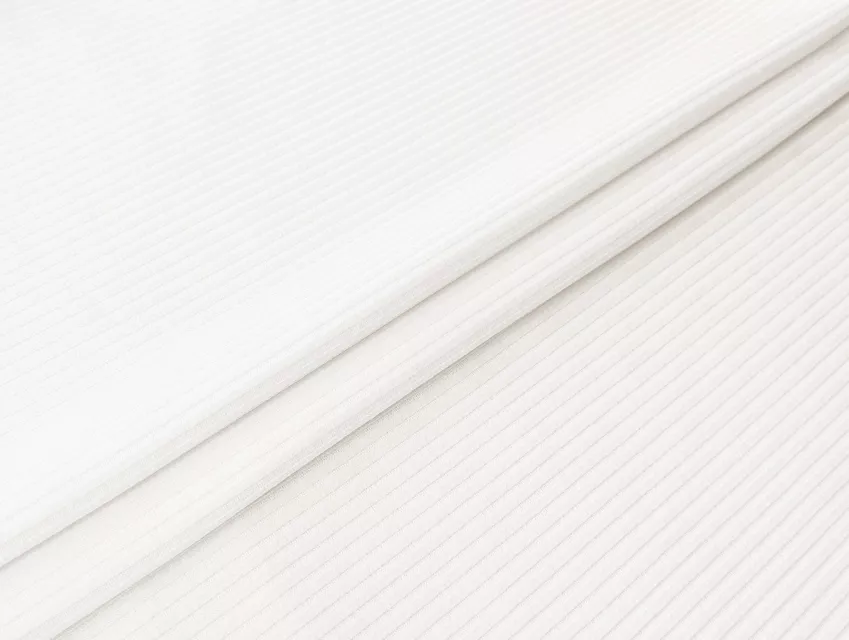 Трикотаж рубчик 3 мм, молочный - фото 1 - интернет-магазин tkani-atlas.com.ua