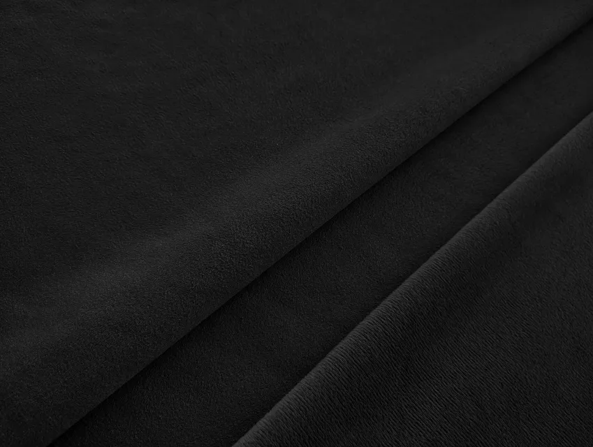 Замша з хутром, чорний - фото 1 - інтернет-магазин tkani-atlas.com.ua