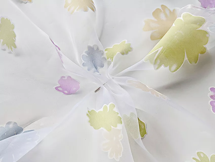 Органза принт квіткова ніжність, молочний (відріз 2,8 м) - фото 1 - інтернет-магазин tkani-atlas.com.ua
