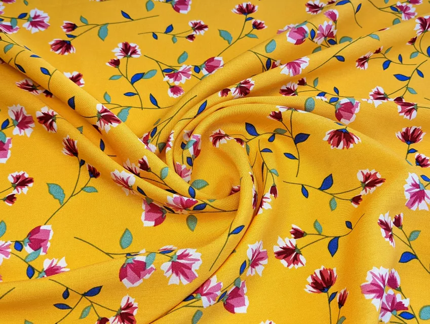 Штапель шовковистий гілочки, жовтий - фото 1 - інтернет-магазин tkani-atlas.com.ua