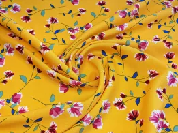 Штапель шовковистий гілочки, жовтий - інтернет-магазин tkani-atlas.com.ua