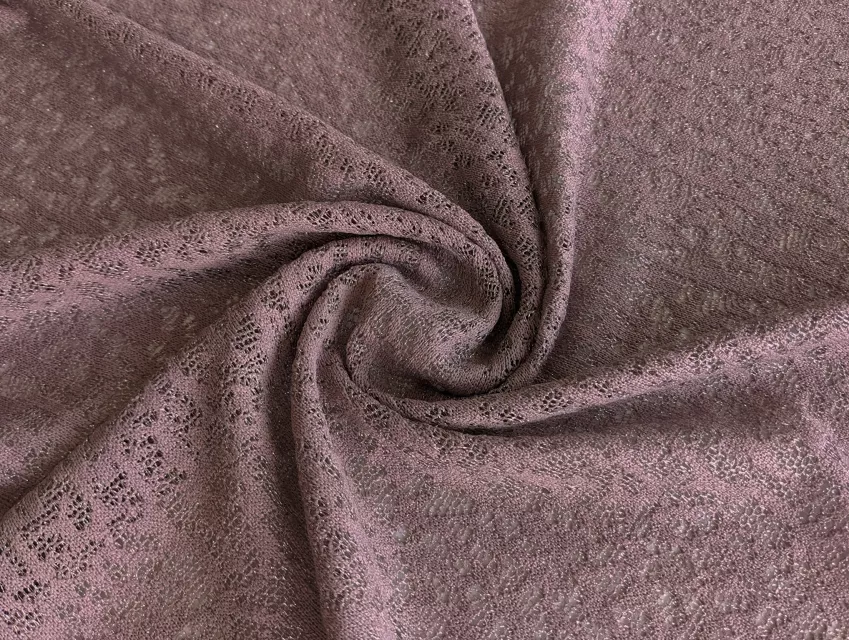 Трикотаж ажурный, сухая роза (отрез 2,8 м) - фото 1 - интернет-магазин tkani-atlas.com.ua