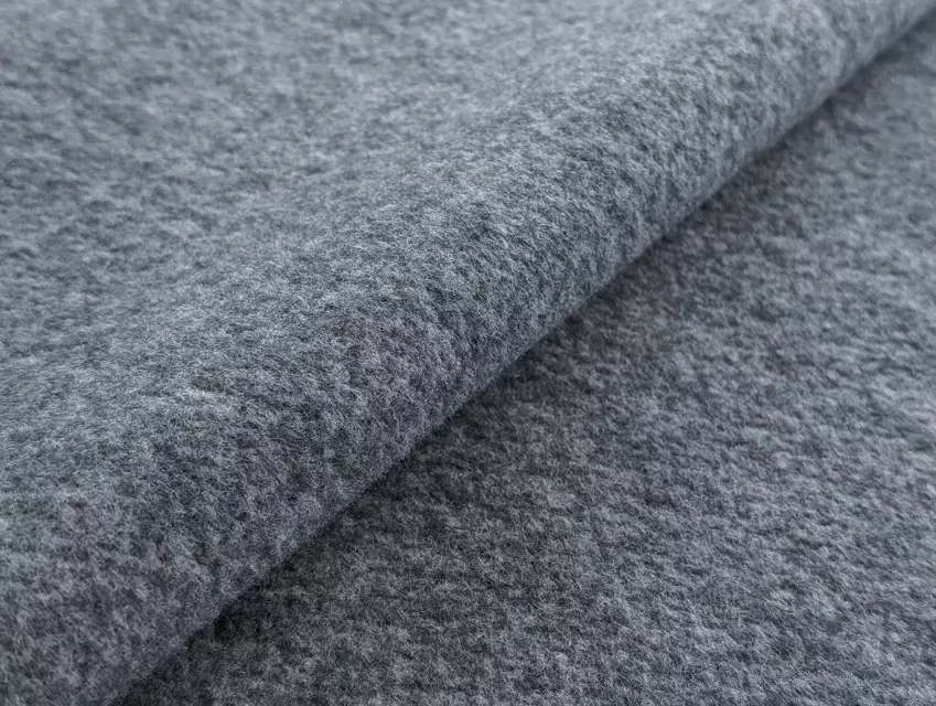 Шерсть пальтовая меланжевая уценка (текстильный брак), стальной (отрез 2,5 м) - фото 1 - интернет-магазин tkani-atlas.com.ua