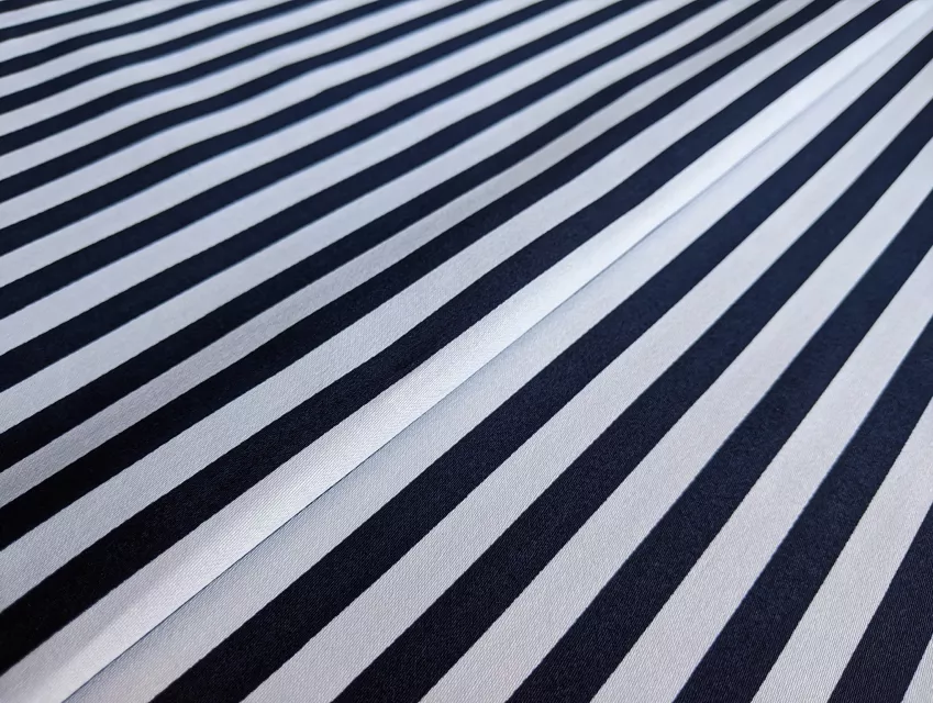 Котон сатин смужка 10 мм, темно-синій на білому - фото 1 - інтернет-магазин tkani-atlas.com.ua