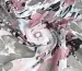 Шифон цветочная акварель, фрезовый с серым - фото 1 - интернет-магазин tkani-atlas.com.ua
