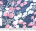 Шифон лиственное плетение, синий джинсовый с розовым - фото 3 - интернет-магазин tkani-atlas.com.ua