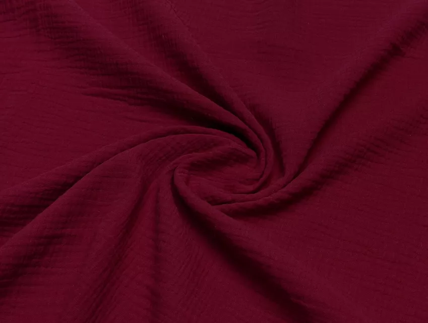 Муслін двошаровий, червоне вино (відріз 1,2 м) - фото 1 - інтернет-магазин tkani-atlas.com.ua