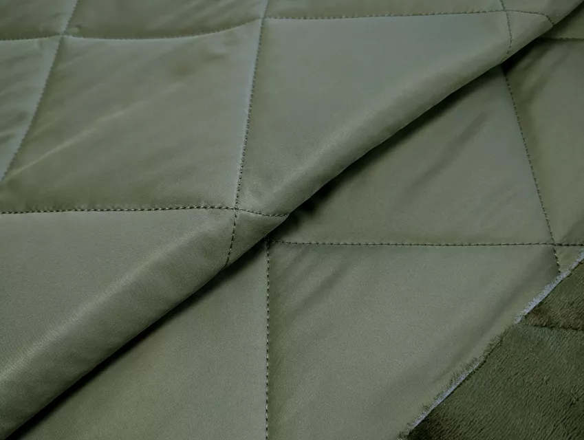 Плащівка на підкладці вельбо ромб 150 мм, світлий хакі - фото 1 - інтернет-магазин tkani-atlas.com.ua