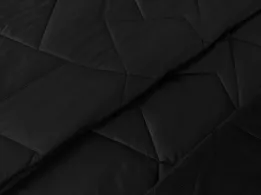 Плащевка на подкладке вельбо крупный орнамент, черный - интернет-магазин tkani-atlas.com.ua