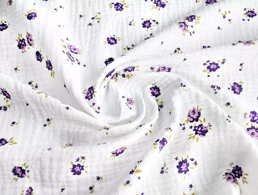 Муслин рисунок уценка (текстильный брак), белый (отрез 2,7 м) - фото 1 - интернет-магазин tkani-atlas.com.ua