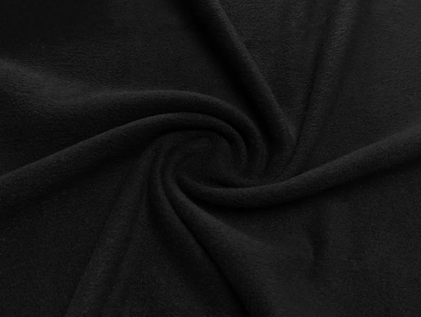 Флис однотонный однотонный, черный - фото 1 - интернет-магазин tkani-atlas.com.ua