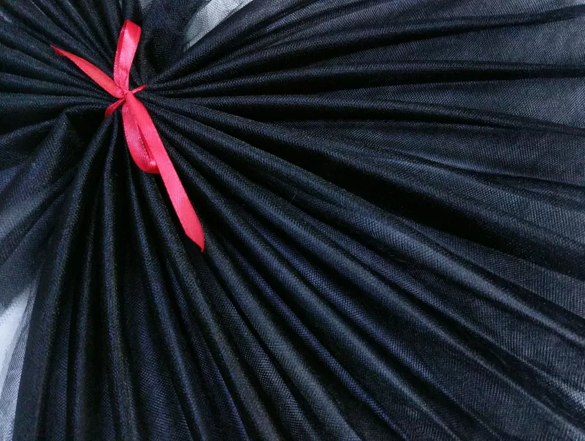 Фатин, черный (отрез 1,7 м) - фото 1 - интернет-магазин tkani-atlas.com.ua