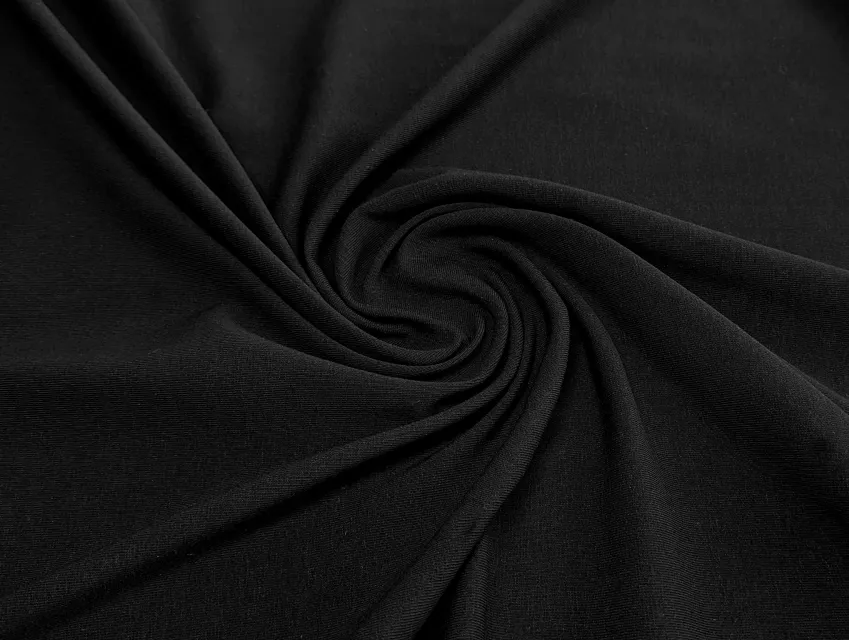 Трикотаж хлопковый, черный - фото 1 - интернет-магазин tkani-atlas.com.ua