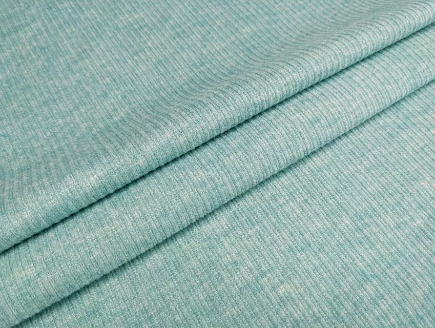 Ангора рубчик меланжевий, ментоловий - фото 1 - інтернет-магазин tkani-atlas.com.ua