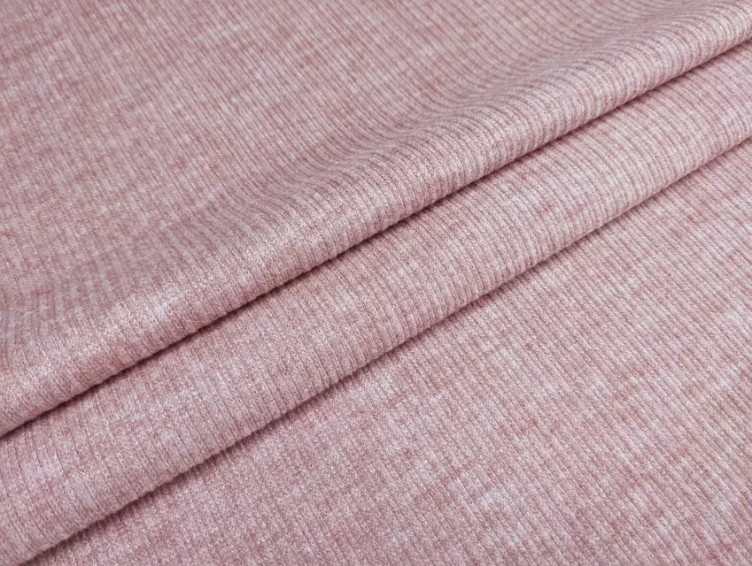 Ангора рубчик меланжевий, пильно-рожевий - фото 1 - інтернет-магазин tkani-atlas.com.ua